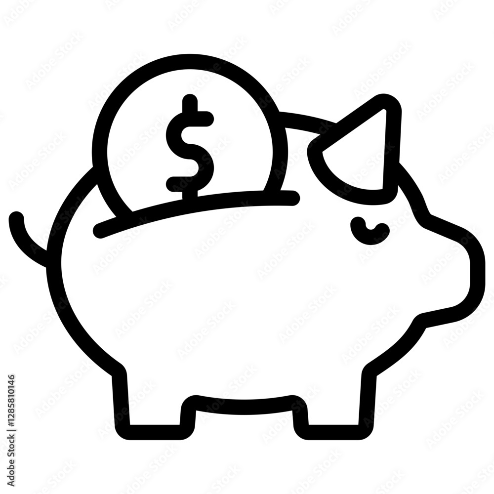 Piggy Bank Icon Piggy Bank Icon
