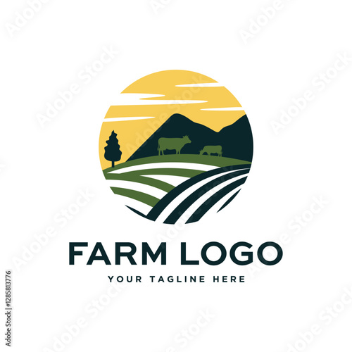 Retro Vintage farmer logo design