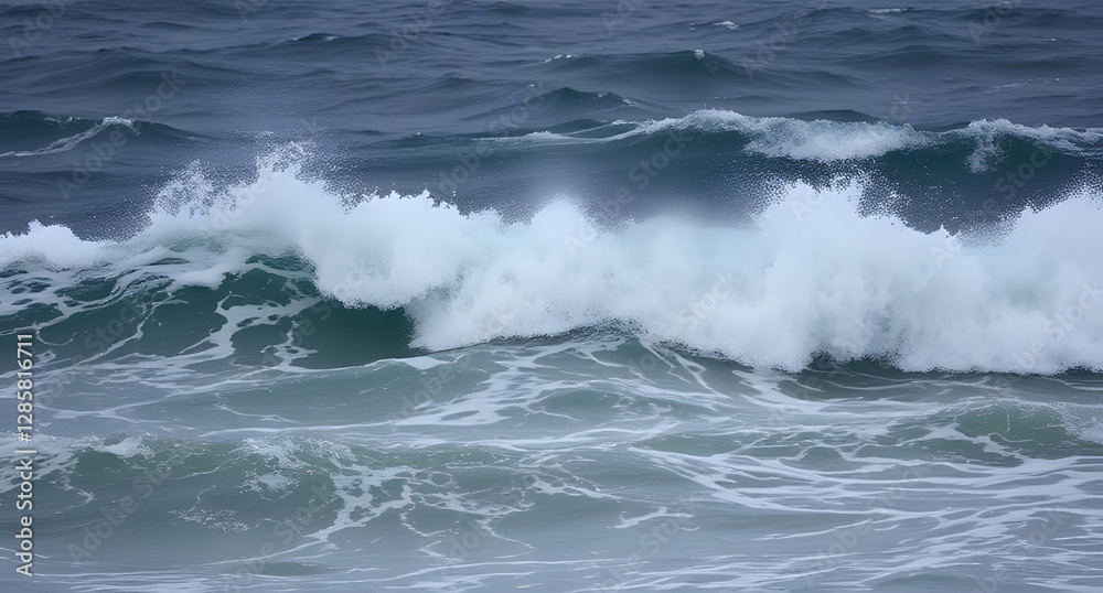 Stormy ocean waves background. Dark churning water with whitecaps crashing violently Stormy ocean waves background. Dark churning water with whitecaps crashing violently