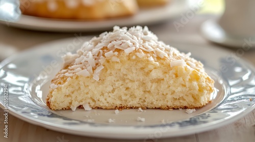 Wallpaper Mural Delicious Coconut Scone Topped with Shredded Coconut Flakes Torontodigital.ca