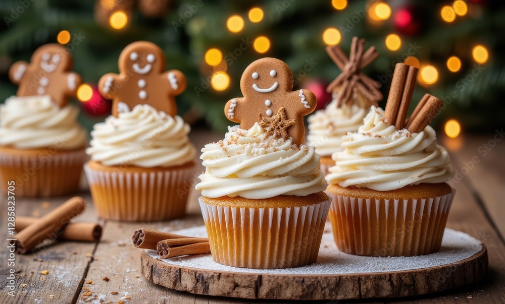 Festive gingerbread cupcakes Festive gingerbread cupcakes