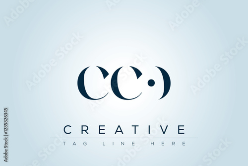 CCO abstract letter logo design. This logo is designed by three abstract letters. 