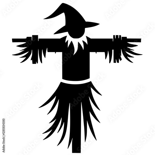 Scarecrow silhouette vector design