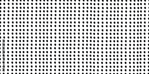 Tiny Hand Drawn Polka Dot Pattern Seamless Doodle Dots Texture Black on White Design
