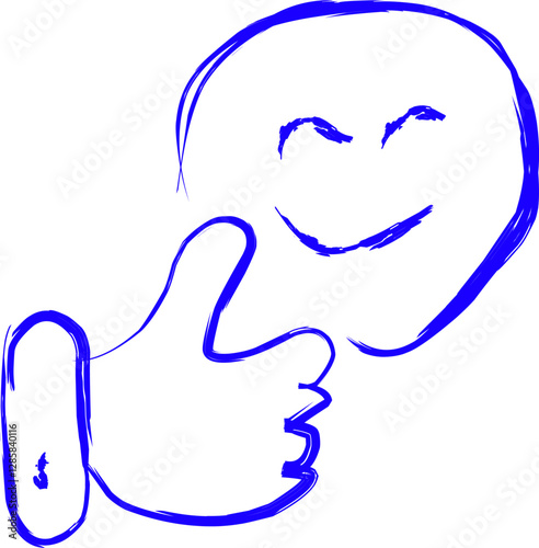 SATISFACTION icon in doodlr style