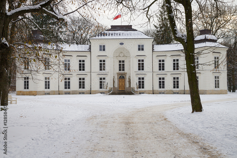 Myslewicki Palace in Lazienki Park, Warsaw