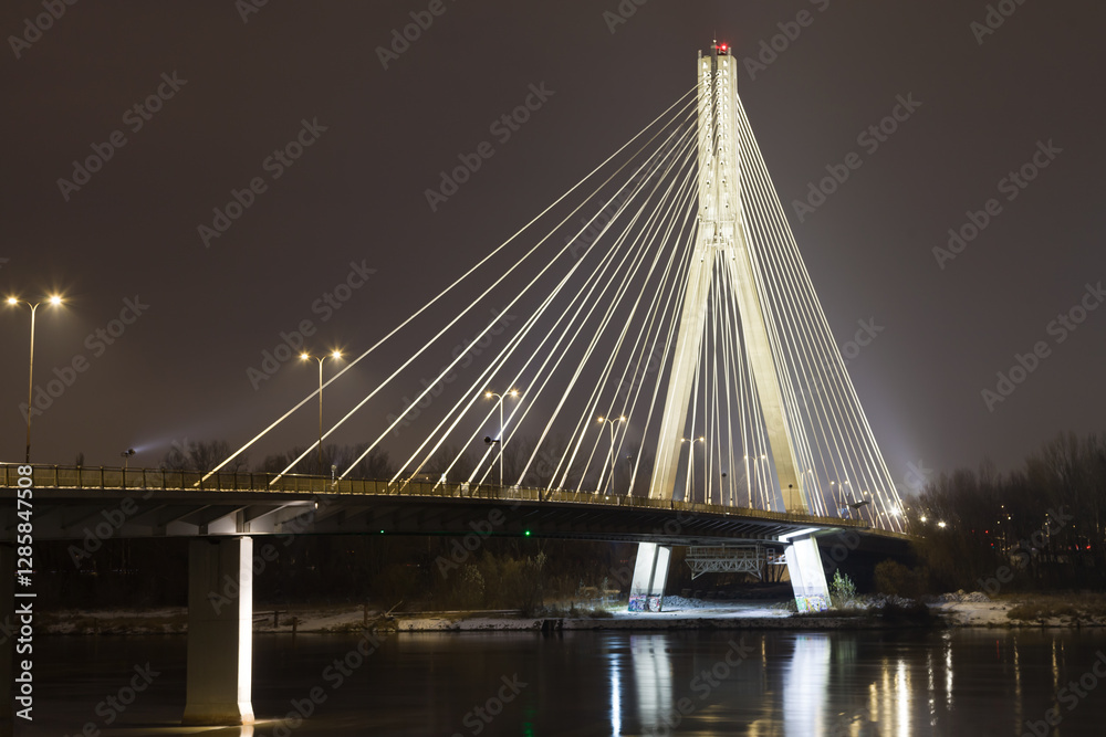 Holy Cross Bridge in Warsaw