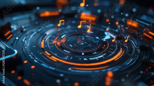 Abstract Digital Music Interface: Futuristic Soundscape Visualization