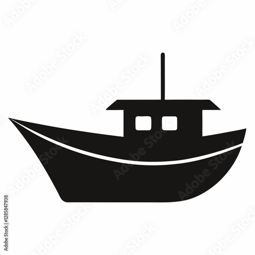 Download High-Quality Boat Silhouette Vector Icon.