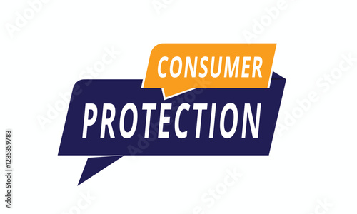 Consumer protection - Banner poster or tag set for shop icon. vector design element.