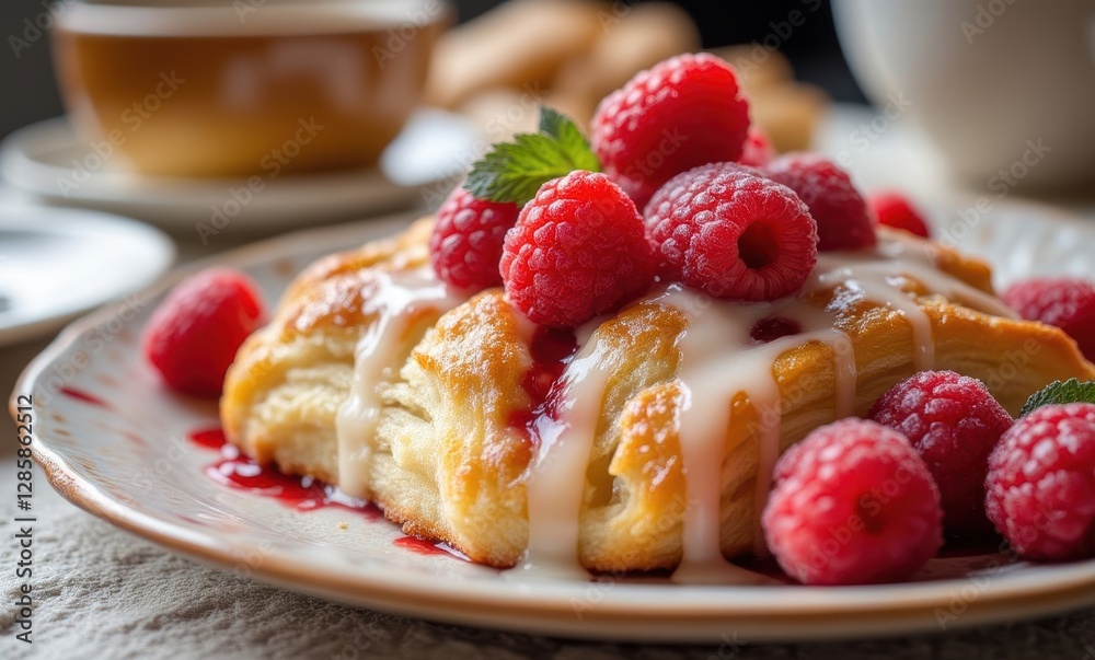 Delicious raspberry pastry delight Delicious raspberry pastry delight