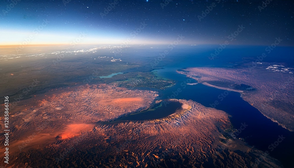 Naklejka premium The symphony of the universe captivates the heart. 