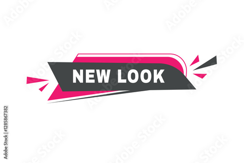 New look banner, vector icon label web element design. Modern template for announcement.