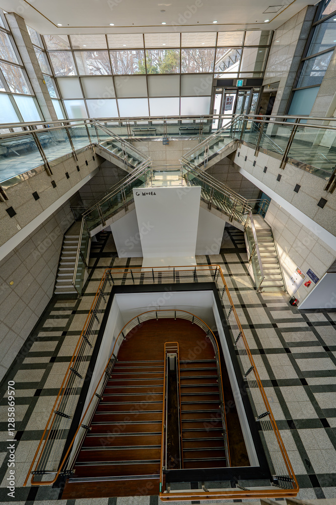 Fototapeta premium 韓国 利川市 雪峰公園の風景