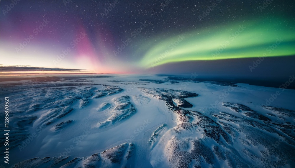 The night sky transforms into a canvas of color. The night sky transforms into a canvas of color.