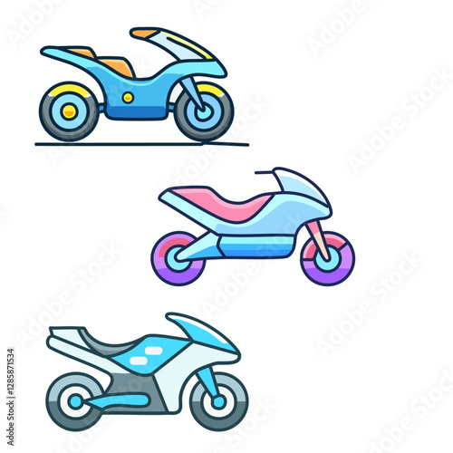 motor scooter vector illustration