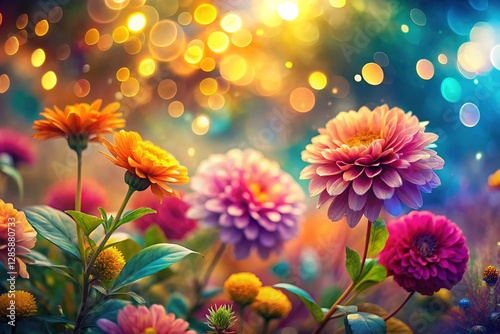 Blurred floral design, AI-crafted bokeh art.