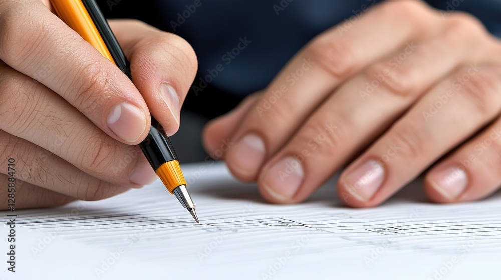 Writing notes and ideas office desk handwritten content professional environment close-up view creativity in action Writing notes and ideas office desk handwritten content professional environment close-up view creativity in action