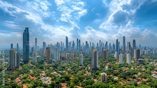 Mumbai Skyline Cityscape Aerial View