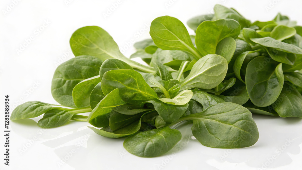 Velvety mâche rosettes nestle in a wooden bowl. Soft light highlights their tender leaves. French farm backdrop. Velvety mâche rosettes nestle in a wooden bowl. Soft light highlights their tender leaves. French farm backdrop.