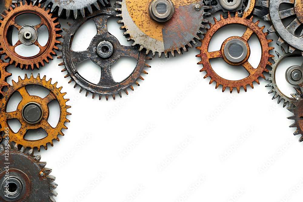 Gear and spare parts background. Workshop of a automotive factory for production of automotive gear and spare parts. Production of gears for automobile gearboxes for trucks. Small sharpness Gear and spare parts background. Workshop of a automotive factory for production of automotive gear and spare parts. Production of gears for automobile gearboxes for trucks. Small sharpness