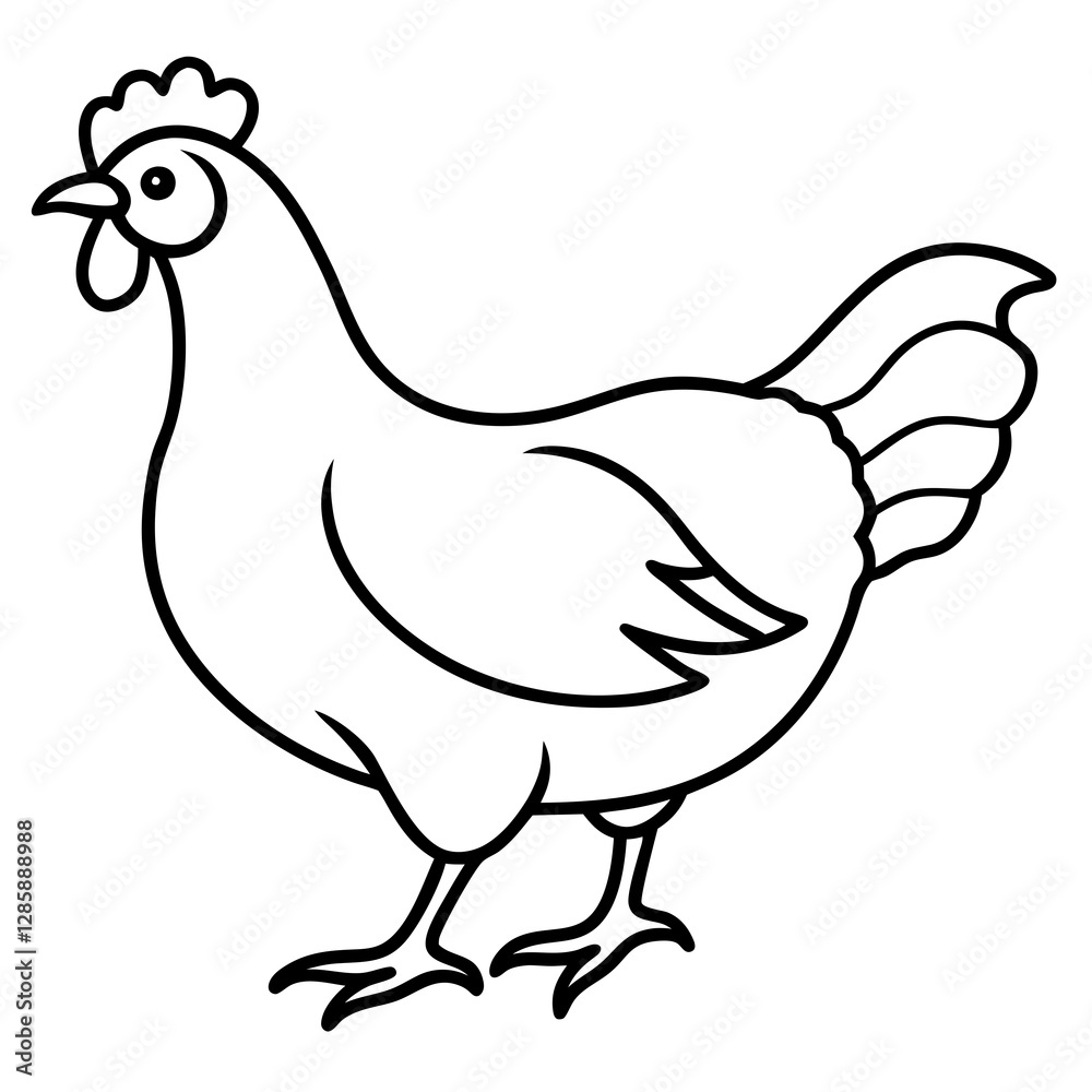 Simple Chicken Silhouette Simple Chicken Silhouette