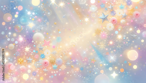 An abstract pastel colored background suitable for birthday congratulation