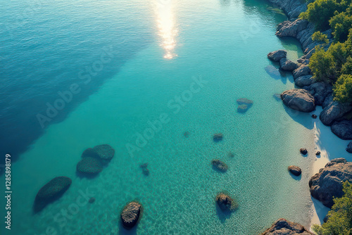 nature photography,sea and beach,top view,daylight