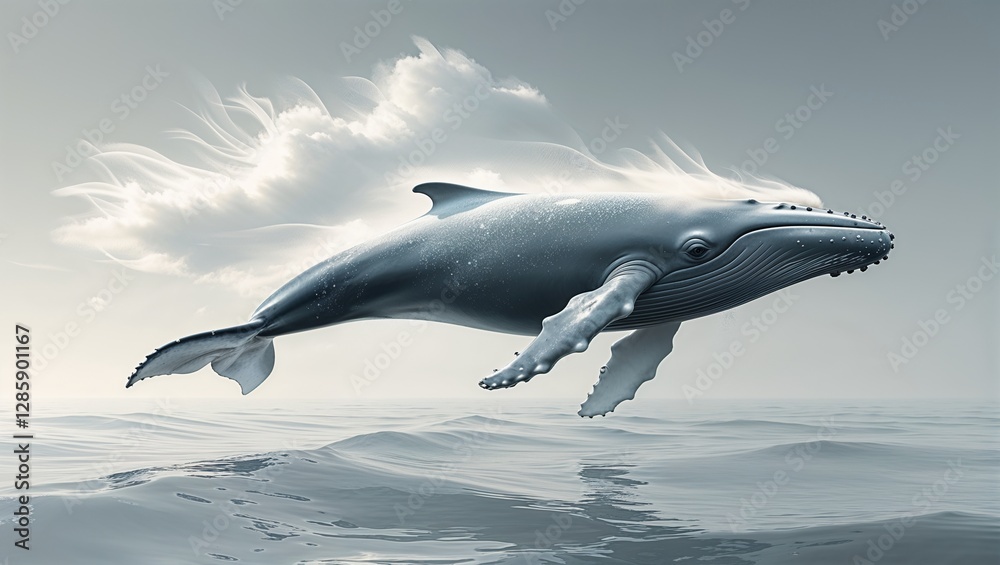 Fototapeta premium whale and sea