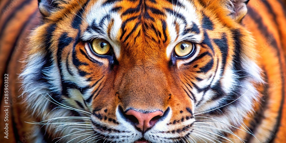 Naklejka premium big-eyes--eyes-of-a-red-tiger-close-up