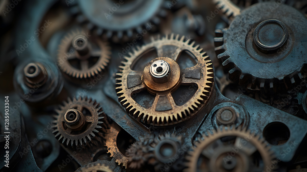 Gear and cogs wheels, clock mechanism, brass metal engine industrial. Gear and cogs wheels, clock mechanism, brass metal engine industrial.