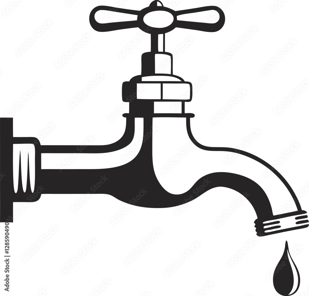 Water tap icon. Vector illustration