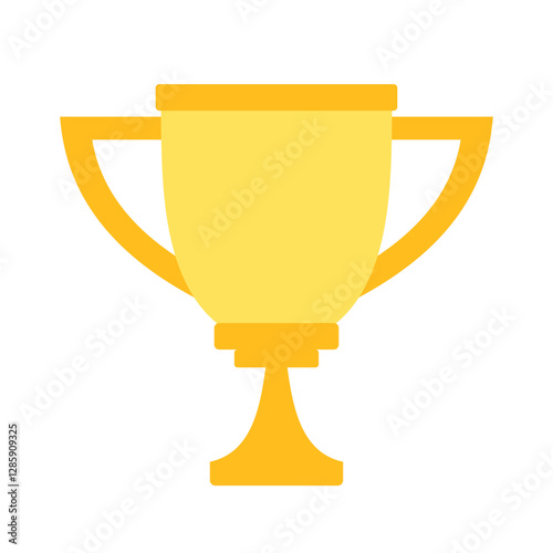 Golden Trophy Icon - Vector Illustration