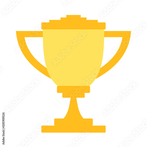 Golden Trophy Icon - Vector Illustration