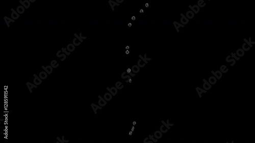 4K looping animation of bubbles floating upward. Transparent alpha channel for easy compositing. Perfect for underwater scenes, motion graphics, and VFX projects.