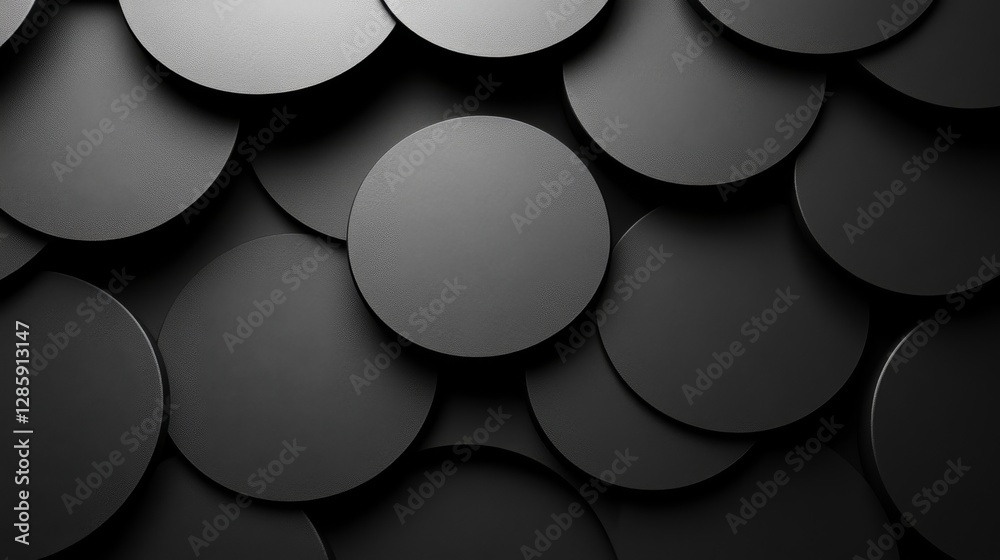 Black circles overlapping to create a dynamic background pattern Black circles overlapping to create a dynamic background pattern