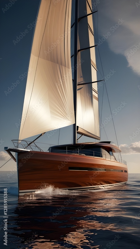 Obraz premium sailboat at sunset