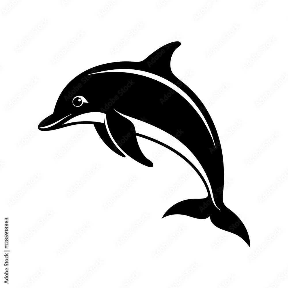 Vector dolphin silhouette art design on a transparent background Vector dolphin silhouette art design on a transparent background