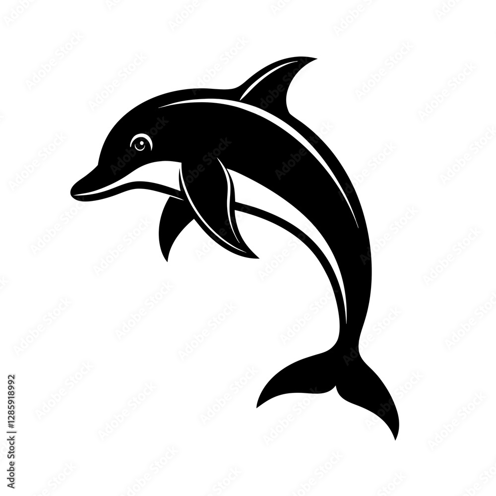 Vector dolphin silhouette art design on a transparent background Vector dolphin silhouette art design on a transparent background