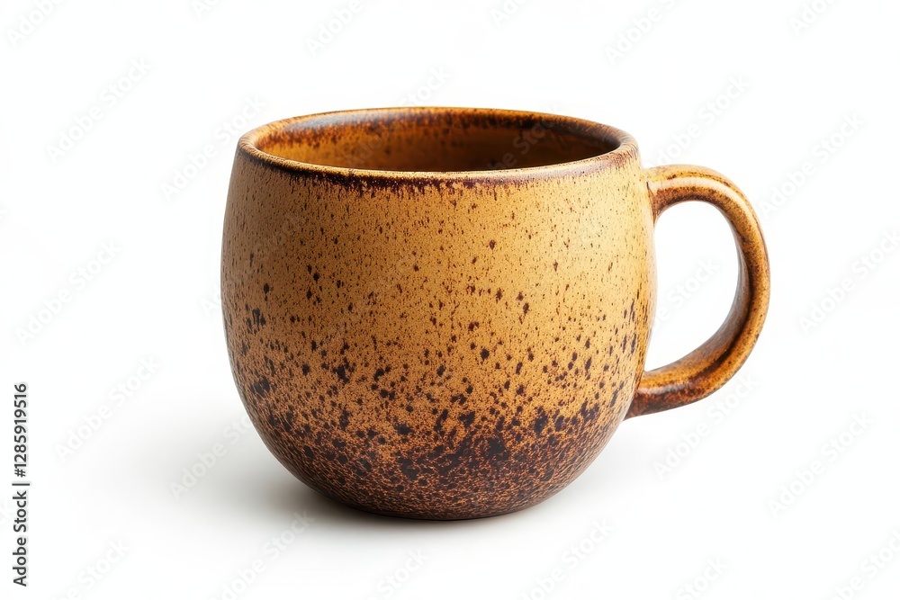 minimalist ceramic coffee mug with subtle texture and soft shadow clean composition on seamless white background