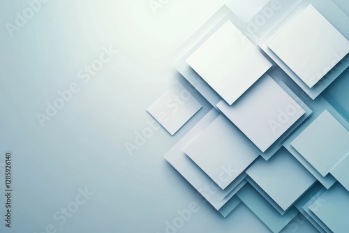 Modern Abstract Background with Layered Square Shapes and Soft Colors