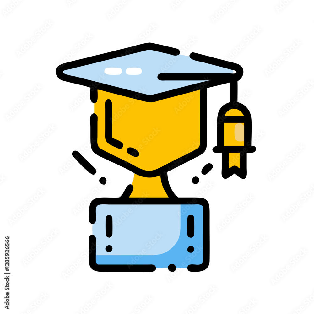 Fototapeta premium Graduation cap symbolizing achievement and success, educational pride