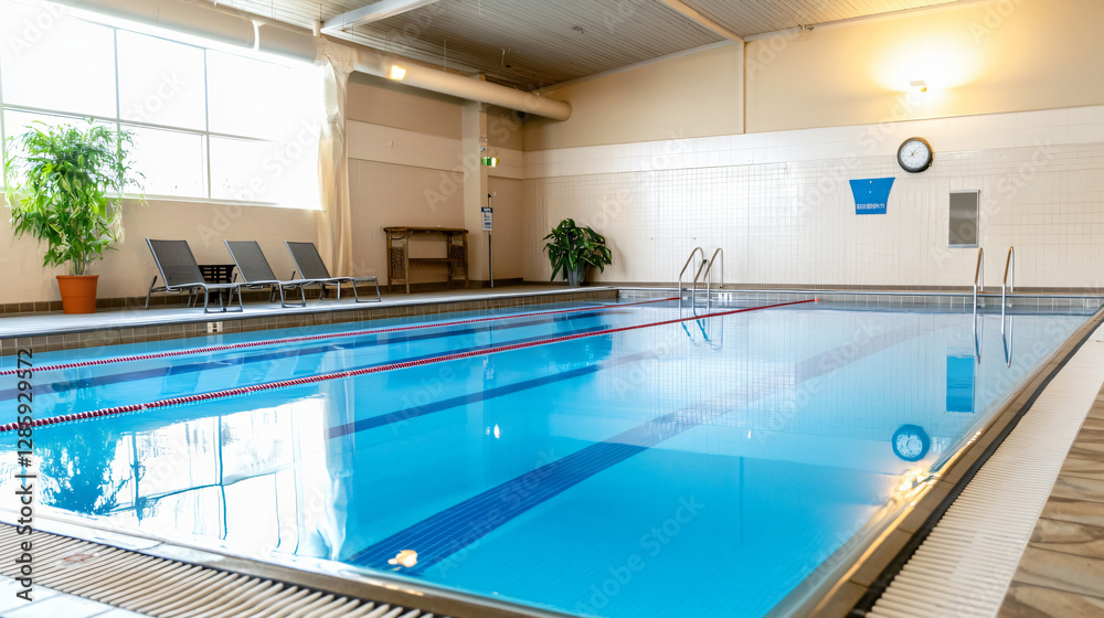Fototapeta premium rehabilitation pool facility, therapeutic setting