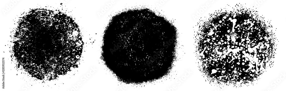 Fototapeta premium Grunge post Stamps Collection, Circles. Banners, Insignias , Logos, Icons, Labels and Badges Set . vector distress textures.blank shapes.
