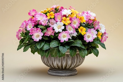 Wallpaper Mural A beautiful vase filled with bright pink and yellow flowers, perfect for home decor or gift giving Torontodigital.ca