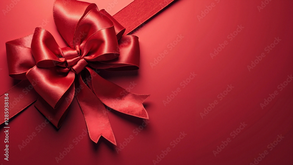 Elegant Red Satin Bow: Perfect for Mother's Day Gifts, Cards, and Promotional Materials for Florists and Gift Shops Elegant Red Satin Bow: Perfect for Mother's Day Gifts, Cards, and Promotional Materials for Florists and Gift Shops