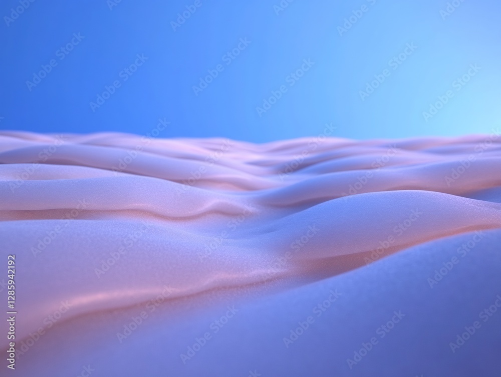 Obraz premium Soft light illuminates gently undulating pastel landscape. AI Generated