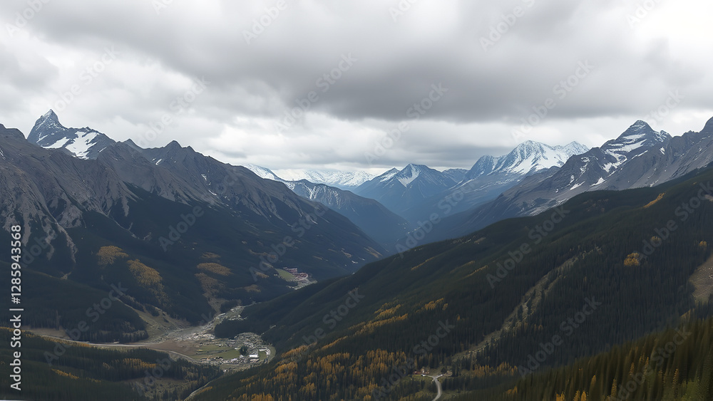 Moody Mountain Vistas: Embracing the Tranquil Power of Towering Summits Moody Mountain Vistas: Embracing the Tranquil Power of Towering Summits