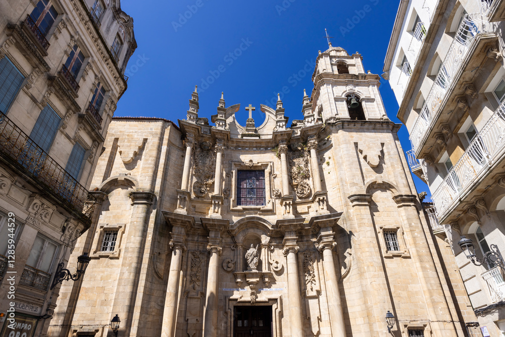 Fototapeta premium Church of Santa Eufemia (Iglesia de Santa Eufemia del Centro), Ourense (Orense), Galicia, Spain