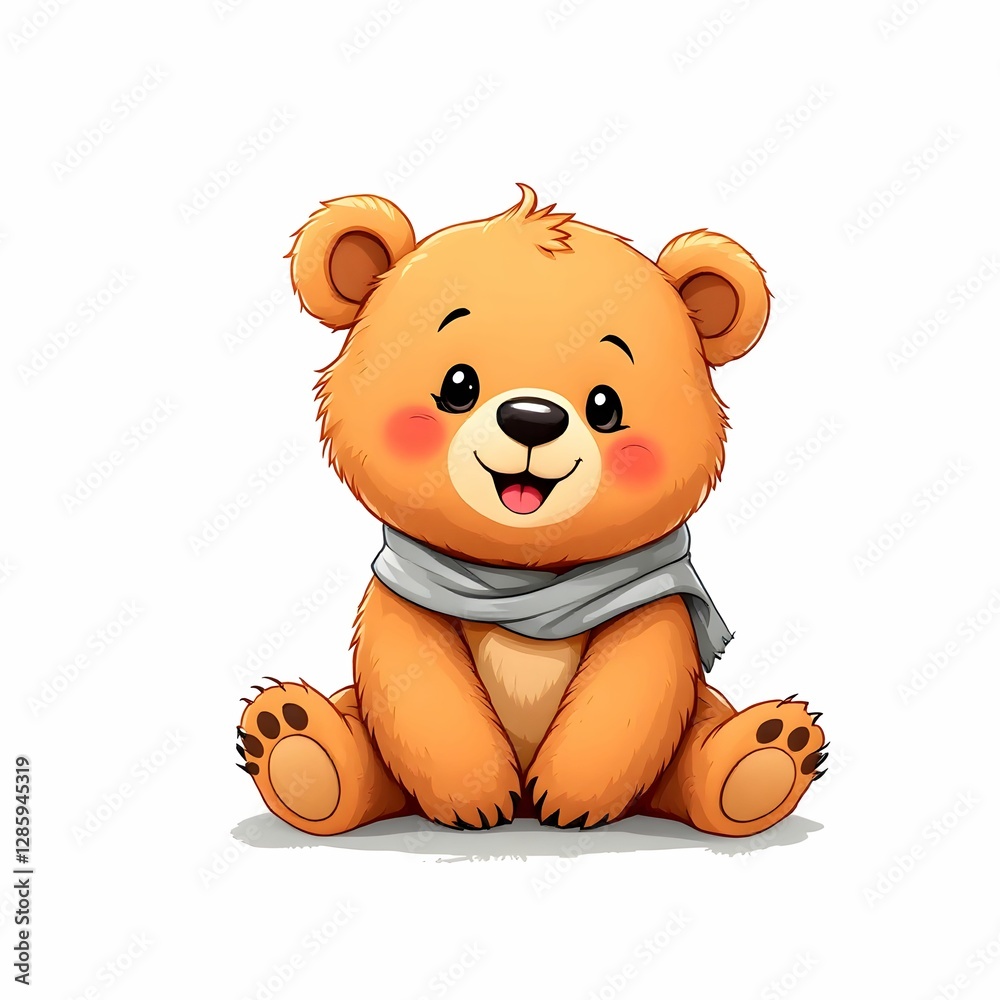 Obraz premium Adventure Awaits: The Joyful Teddy Rider 